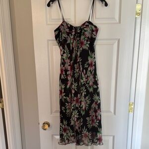 Floral Black Dress